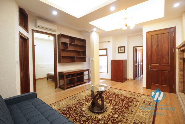 Spacious French style apartment with balcony for rent in Truc Bach, Ba Dinh
